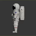 White Astronaut Space Suit Equipment With Blue Red Patches For Space Exploration