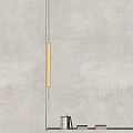 Modern Slim Wall Lamp Design With Warm LED Light And Minimalist Cabinet