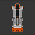 Industrial Heavy Duty Hardware Tools With Orange Components Silver Structure And Safety Railings For Engineering