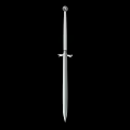 Classic Silver Sword Weapon With Decorative Hilt And Sharp Blade Design 3d model