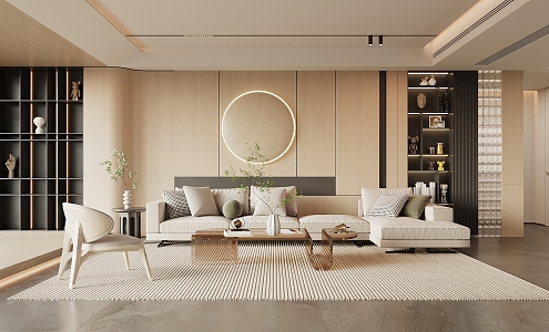 modern living room 3d model