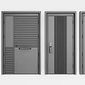 Modern Security Doors Featuring Different Panel Designs And Styles For Home Safety 3d model