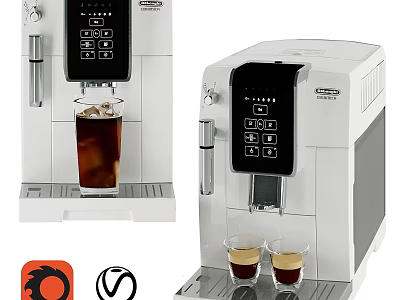 Kitchen Appliances Automatic Coffee Machines Making Fresh Coffee Drinks 3d model