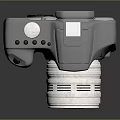 Professional Digital Camera With Large Lens And Sleek Gray Body Design