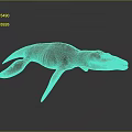 Prehistoric Mosasaur Marine Reptile With Sharp Teeth And Streamlined Body