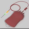 Medical Device Blood Bag with Tubing and Needle for Transfusion Applications