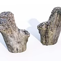 Stone Wood Decorative Ornaments With Natural Stump Shape And Rustic Texture For Indoor Decor
