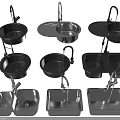 Various Types Of Stainless Steel Kitchen Sink With Drainer Rack And Faucet Design