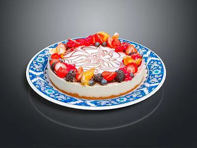 Modern Cake Birthday Cake Chocolate Cake Cream Cake 3d model