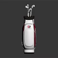 Wilson Golf Bag with Golf Clubs Inside Displayed on Black Background