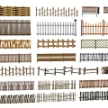 Various Types of Decorative Garden Fences with Different Materials and Design Styles