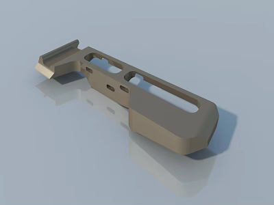 Durable Gray Kitchen Appliance Component With Multiple Holes And Smooth Surface 3d model