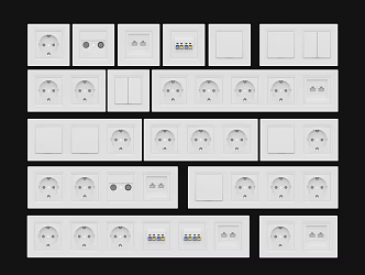 Modern switch socket 3d model