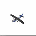 Small Aircraft Model Equipment Featuring Blue And White Color With Propeller Wings And Tail