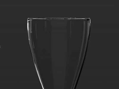 Elegant Transparent Glass Cup With Smooth Surface And Modern Design For Home Use 3d model