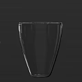 Elegant Transparent Glass Cup With Smooth Surface And Modern Design For Home Use