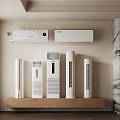 Indoor Home Display of Wall Mounted and Standing Air Conditioners and Fans