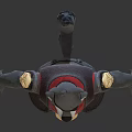 3D Fantasy Wolfman Character And Creature Design With Red Scarf Skull Decoration And Tail