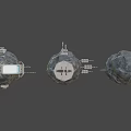asteroid station 3d model