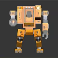 modern robot voxel robot 3d model