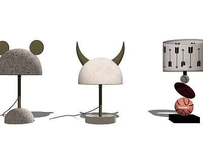 Creative Unique Shaped Table Lamps With Artistic Designs And Distinctive Silhouettes 3d model