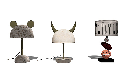 Modern Alien Table Lamp Children's Room Table Lamp 3d model