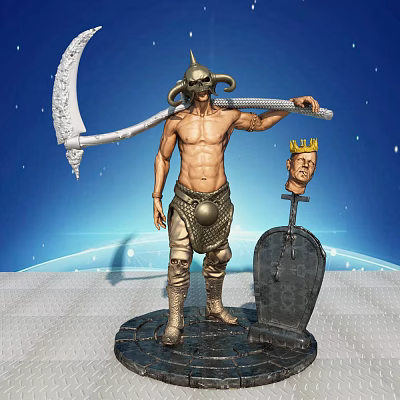 Modern game character black hunter 3d model Modern game character black hunter 3d model