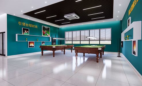 Modern Billiards Room Enterprise Billiards Room 3d model