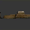 Ancient Brick Architectural Ruins Structure With Square Opening And Historical Details