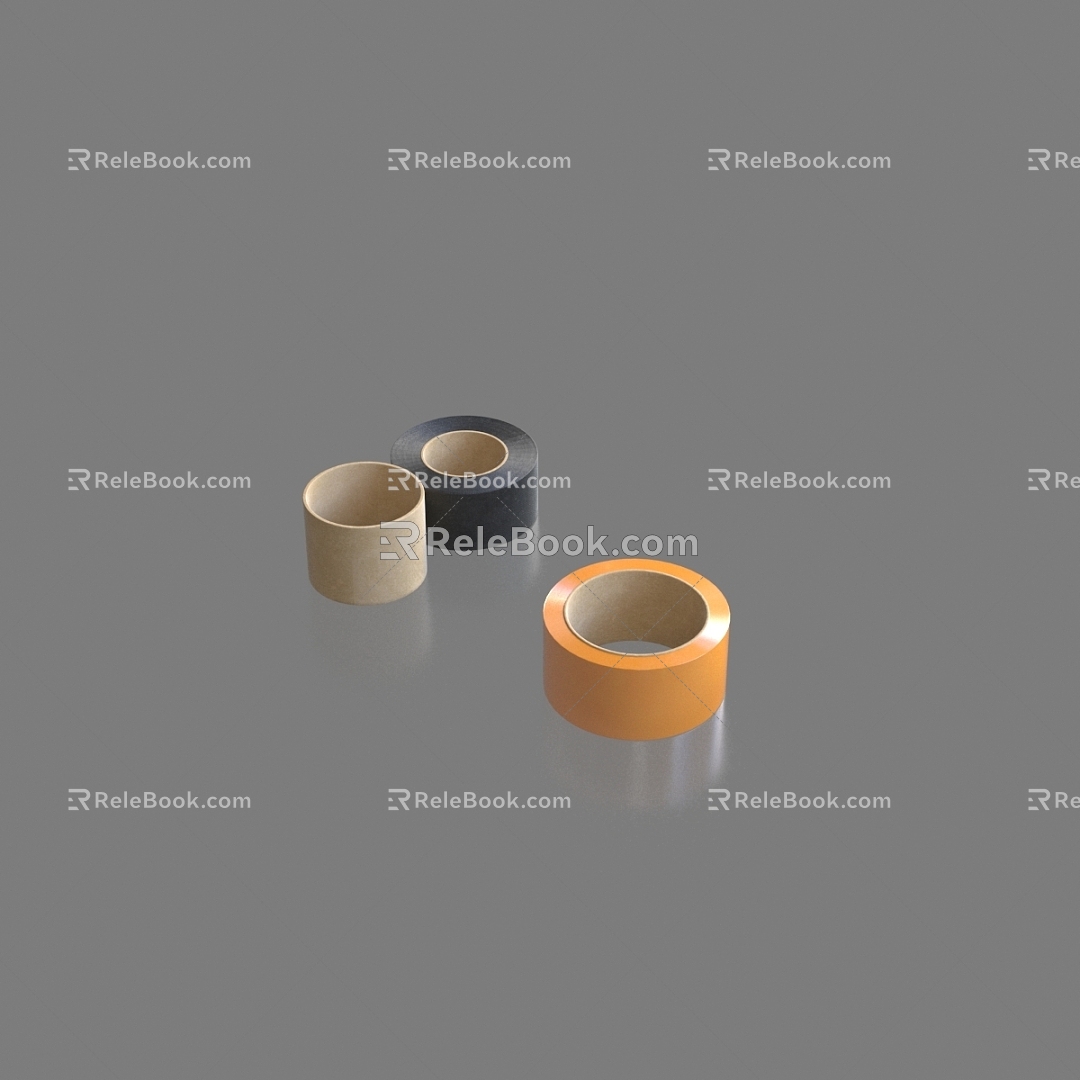 Double-sided adhesive tape yellow tape roll tape insulation tape daily tape electrical tape 3d model