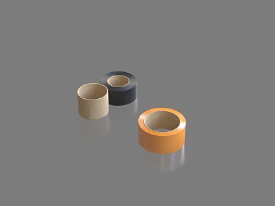 Double-sided adhesive tape yellow tape roll tape insulation tape daily tape electrical tape 3d model