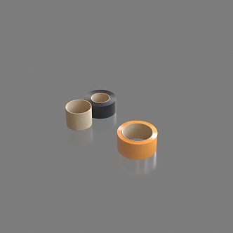 Double-sided adhesive tape yellow tape roll tape insulation tape daily tape electrical tape 3d model