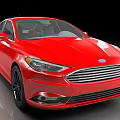 Red Ford Sedan With Sleek Exterior And Modern Front Design 3d model
