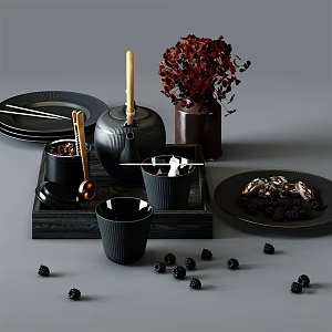 Modern Tableware Vase Ornaments 3d model