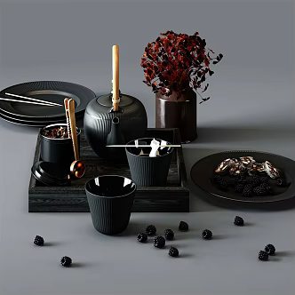 Modern Tableware Vase Ornaments 3d model