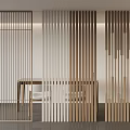 Light Luxury Partition Grille Screen 3d model