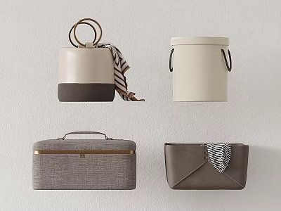 Minimalist Storage Baskets With Different Styles For Home Use 3d model