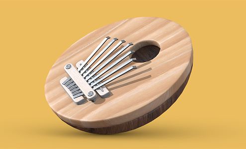 Modern Musical Instrument Thumb Piano Percussion 3d model