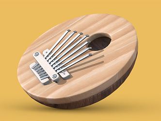 Modern Musical Instrument Thumb Piano Percussion 3d model