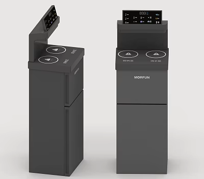 MOPHUN Modern Black Standing Household Appliances With Buttons And Display Screen 3d model