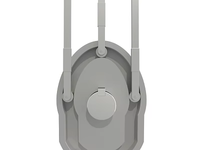 Industrial Equipment Heavy Duty Mechanical Device With Vertical Rods And Circular Component 3d model