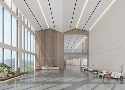 Modern Hall Foyer 3d model