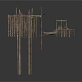 Rustic Bamboo Outdoor Simple Structure Design With Shelters Tables And Chairs