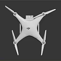 White Quadcopter Drone For Space Exploration And Cosmic Mission Support