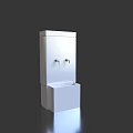 White Modern Kitchen Sink With Two Faucets And Sleek Contemporary Design