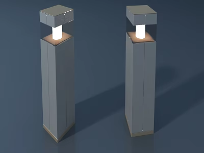 Modern lawn lamp 3d model