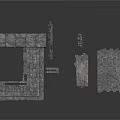 Gray Stone Paving Slabs As Scene Components With Stacked And Laid Sections