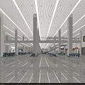 Modern Spacious Reception Area With Service Room Cashier Room Elevators And Large Windows