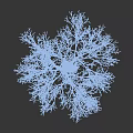 Snow Covered Arbor With White Branches And Brown Trunk In Gray Background