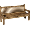 Wooden Outdoor Bench with Armrests and Classic Design for Garden Use